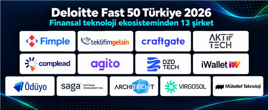 Deloitte Fast 50 Türkiye 2026’da finansal teknoloji ekosisteminden 13 şirket yer aldı