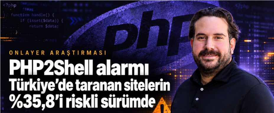 PHP2Shell alarmı: Onlayer’ın taradığı Türkiye sitelerinin yüzde 35,8’i riskli sürümlerde